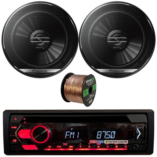 Pioneer DEHS1250UB Single DIN AM/FM Radio USB AUX CD Player Car
