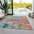 thumbnail image 4 of Addison Rugs Chantille Indoor/Outdoor Contemporary Watercolors Blue Washable Rectangle Rug, 3' x 5', 4 of 5
