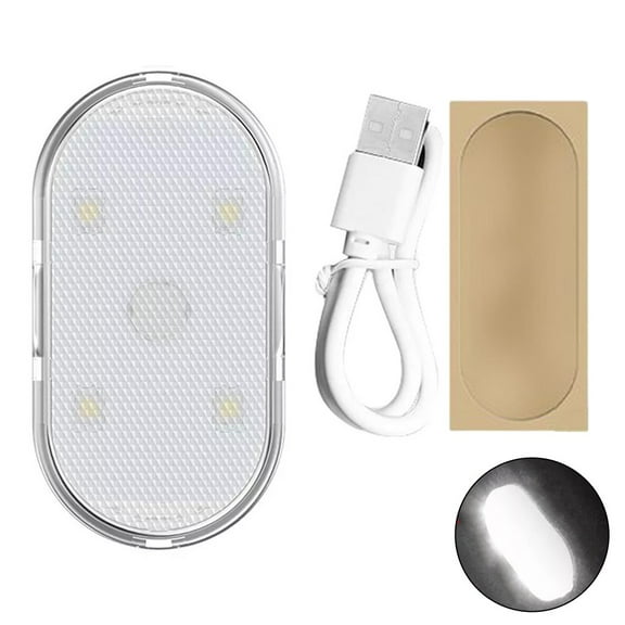 Car Interior LED Reading Light Touch Sensor USB Rechargeable Ceiling Lamp for Auto Roof Door Storage Box