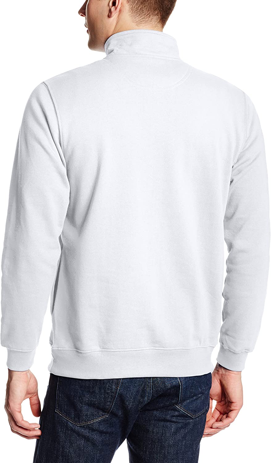 Charles River Adult Crosswind Quarter Zip Sweatshirt in White XXS | 9359 - image 2 of 2