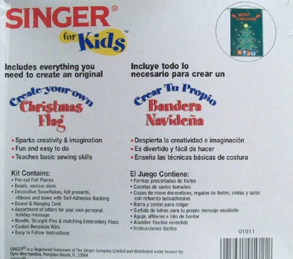 singer for kids, kids' kit: christmas flag by singer sewing