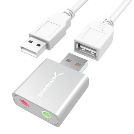 UPC: 0819921011688 | Sabrent Aluminum USB External Stereo Sound Adapter for Windows and Mac. Plug and Play No Drivers Needed. [Silver] (AU-EMAC)