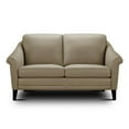thumbnail image 2 of Hello Sofa Home Sienna Mid-Century Modern Top Grain Leather Loveseat in Beige, 2 of 6