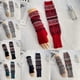 thumbnail image 2 of Teenagers Winter Half -finger Snowflake Print Mitten Knitted Touchscreen Gloves, 2 of 5