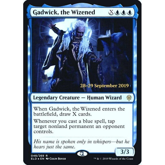 MtG Throne of Eldraine Prerelease Card Gadwick, the Wizened (Foil) #48