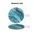 thumbnail image 3 of Multi-Shape Mdf Cork Coaster 4 Pieces Of Anti-Slip, Anti-Wear And Anti-Fouling 3.9in Easy To Clean And Stable Structure Teal Marble_1 Round Shape, 3 of 7
