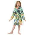 thumbnail image 6 of FORMRS Niños Bathrobe Unisex Hooded Robe Soft Plush Pajamas Sleepwear, Size 2-3T, Art Field, 6 of 7