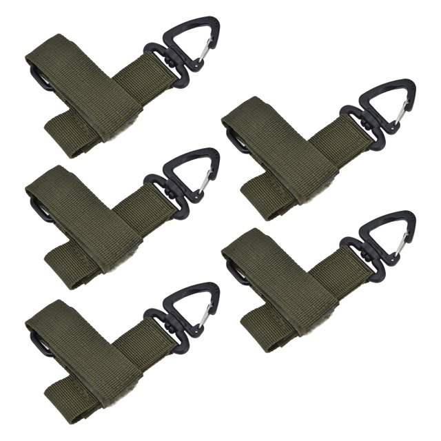 Hebilla de almacenamiento de cuerda de escalada, 5 piezas/juego, guante multiusos, hebilla colgante para guantes ajustable, hebilla colgante para guantes, acabado de lujo