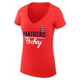 thumbnail image 2 of Women's G-III 4Her by Carl Banks Red Florida Panthers Super-Slim Fit Lightweight Graphic V-Neck T-Shirt, 2 of 3