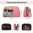 thumbnail image 5 of Rateoe Cool Cat Pink Sunglasses for Travel Makeup Bag,Large Capacity Cosmetic Bags for Women,Waterproof Portable Pouch Open Flat Toiletry Bag Make up Organizer, 5 of 8