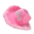 thumbnail image 3 of Fashion Cute Western Cowboy Style Hat Feather Decoration Rhinestone Cap Holiday Party Performance Headwear Accessory Feather, 3 of 8