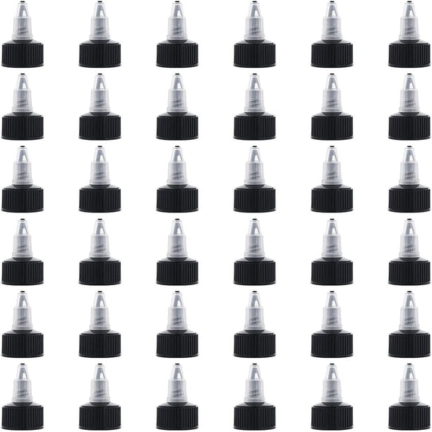 36 tapones exprimibles para botellas 24/410, tapones de rosca naturales, tapones de repuesto negros, tapas dispensadoras de botellas con tapa de rosca, tapones de repuesto para botellas.
