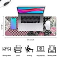 thumbnail image 5 of Long Mouse Pads for Desk,Pioneer Flower Floral Print Pattern Desk Mats on Top Of Desks, Desk Mouse Pad Extra Large with 3mm Non-Slip Base and Stitched Edge for Gaming,Office,Work,Home 31.5"x11.8", 5 of 6