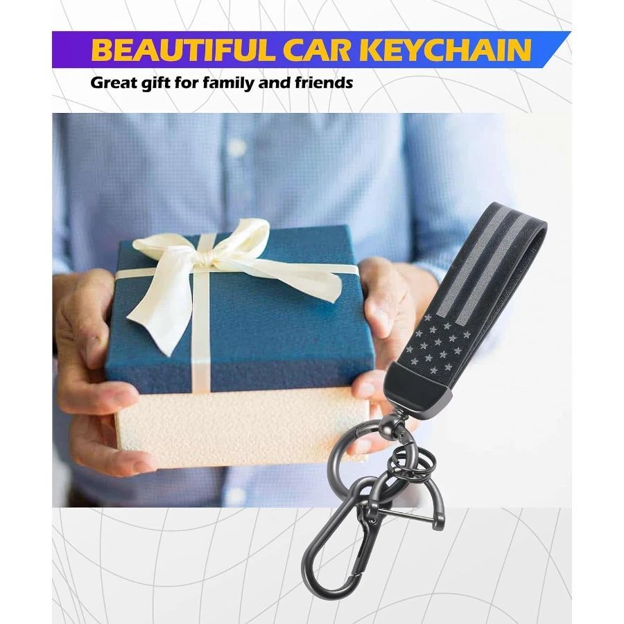 Key Chain, Accessories Flag Key Chains With Anti-Lost D-Ring, Cool Keychains, Fi