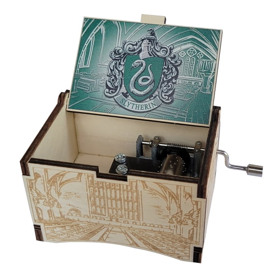 TheLaser'sEdge, Harry Potter Hogwarts Castle Music Box with Hedwig's Theme Song, Slytherin House