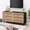 Black, variant on Storage Cabinet, 4-Drawer Rattan Dresser Made Of Particle Board, Natural Rattan Drawer Fronts With Smooth Slides And Anti-Tipping Device, Freestanding Organizer For Bedroom Entryway, Natural