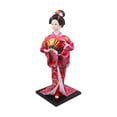 thumbnail image 4 of Muñeca japonesa con kimono de 11,81 pulgadas, figura de geisha asiática, adorno de mesa de pie Estilo E, 4 of 9