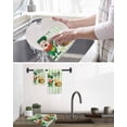 thumbnail image 5 of St. Patrick's Day Kitchen Dish Towels for Drying Dishes Set of 4, Green Gnomes Gold Coin Beer Shamrock Stripes Waffle Weave Microfiber Hand Tea Bathroom Towels Quick Dry & Absorbent Towel 15.7x23.6, 5 of 7