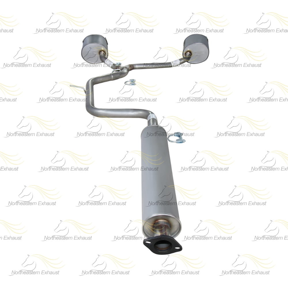 Northeastern Exhaust Resonator, Y-Pipe & Muffler Exhaust System Kit Fits 2003-2008 Pontiac Grand Prix 3.8L - Direct Fit | Stainless Steel | Includes Gaskets, Clamps, Hangers & Bolt Kit