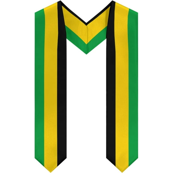 Jamaica Flag Graduation Stole Shawl Sash Honor For Study Aboard International Students