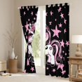 thumbnail image 3 of Erosebridal Cartoon Animal Unicorn Curtains Pack of 2 (42x84 Each) For Kids,Kawaii Stars Print Curtains Blackout, 3 of 7