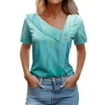 thumbnail image 1 of Birdeem Chemise Imprimée pour Femmes Printemps/été Manches Courtes T-Shirt Décontracté à Boutons, 1 of 12
