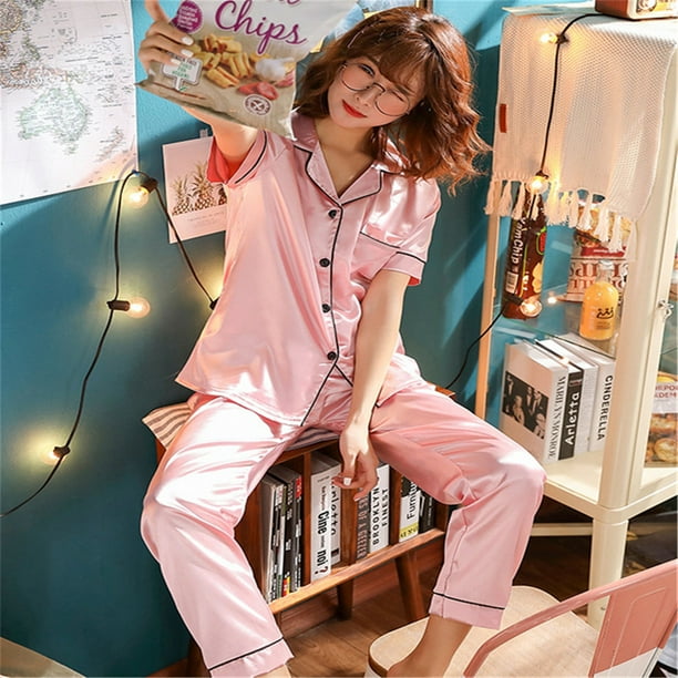 Ensemble en store satin pour femme