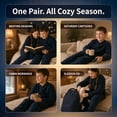 thumbnail image 5 of Big Feet Pjs Kids Navy Fleece Footed Pajamas – Ultra Soft, Anti-Pill, Non-Slip Soles, Easy Zipper, Machine Washable Sleepwear for Boys, 5 of 8