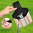 thumbnail image 4 of Haosy Soft Color Striped Golf Mallet Putter Cover Strong Magnetic Leather Golf Club Headcover Closure, 4 of 7