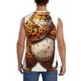 thumbnail image 4 of Fotbe Cartoon Cheetah With Attitude Men's Camiseta sin Mangas Estampada para Hombres, Playera Casual para Gimnasio, Entrenamiento, Playa-Large, 4 of 7