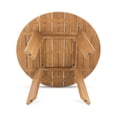 thumbnail image 4 of Moe's Home Collection Delta Round Outdoor Dining Table Natural Wood, 4 of 6