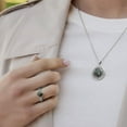 thumbnail image 2 of Connemara Marble and Sterling Silver Round Celtic Knot Necklace, 2 of 3