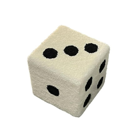 

Cubic Imitation Lamb Wool Funny Shoes Stool Bedroom Decorative Dices Stool for Living Room
