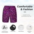 thumbnail image 5 of Lsque Mens Swim Trunks Colourful Glitter Pattern - Bathing Suit Compression Liner - Beach Swim Shorts Swimwear - (S-3XL) - Stretch Quick Dry -3X-Large, 5 of 9