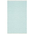 thumbnail image 4 of SAFAVIEH Montauk Kimberlyn Geometric Diamond Cotton Area Rug, Turquoise/Ivory, 2'3" x 3'9", 4 of 8