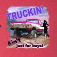 thumbnail image 2 of Wild Bobby, Truckin Ain't Just For Boys, Cars and Trucks, Women Tri-Blend Racerback Tank Top, Vintage Red, Small, 2 of 4