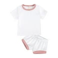 thumbnail image 2 of Coerni Baby Girl Fruit Outfit Fashional Ribbed Soild Short Sleeve Top Short Pants Toddler Cute Summer Clothes for Teen Girls, 2 of 9