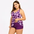 thumbnail image 4 of WREESH Women Boho Print Tankini Set Two Piece Swimsuit Plus Size Swimwear, 4 of 9
