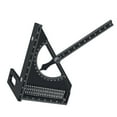 thumbnail image 3 of DYNWAVECA Carpenter Square 3D Multi Angle Measuring Ruler Square Protractor Woodworking Measuring Tool for Office Craftsmen Enthusiasts Black, 3 of 9