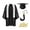 Black, variant on HAOTAGS Boys and Girls Long Sleeve Graduation Gown Set With Cape And Cap (2-10) Toddler To Kids Outfits For Ceremony And Performance Red Size 2T