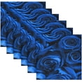thumbnail image 6 of GZHJMY Blue Rose Floral Napkins Table Decorations Napkin Set for Gift Giving, Dining, Parties 20 x 20in, 6 of 7
