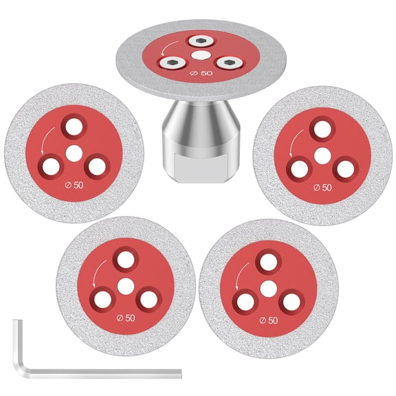 HKJUNFEI 5Pcs Diamond Porcelain Saw Blades Detachable Engraving Cutting Disc for Marble Granite Artificial Stone Porcelain Tile Ceramic