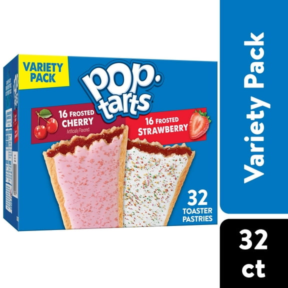 Pop-Tarts Variety Pack Instant Breakfast Toaster Pastries, Shelf-Stable, Ready-to-Eat, 54.1 oz, 32 Count Box