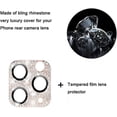 thumbnail image 3 of [2 Pack] Southwit Bling Crystal Camera Lens Protector Glitter Diamond Metal Lens Cover Glass Screen Full Protector Compatible with iPhone 12 Pro Max-Rose Gold, 3 of 5