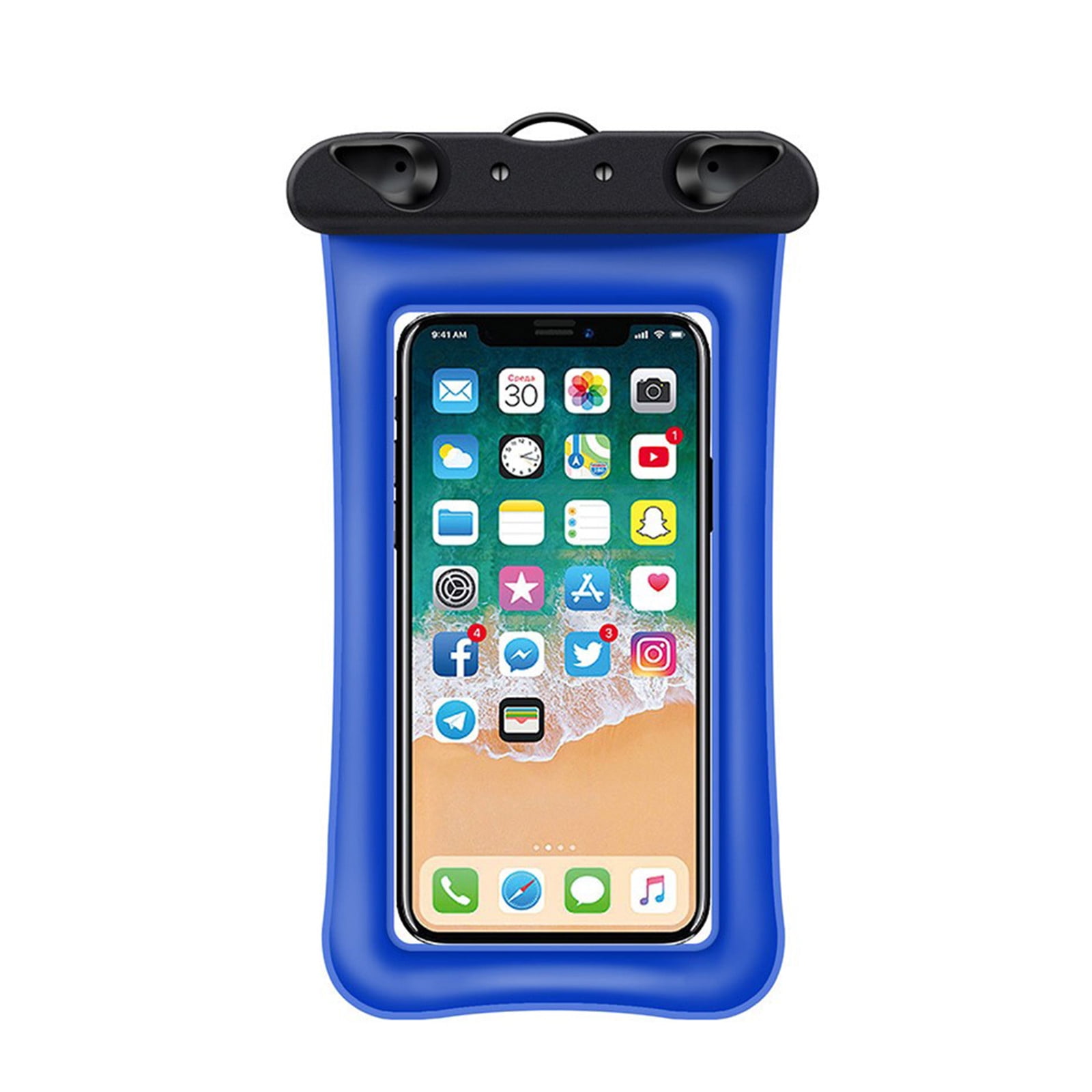 Leodye 1PCS Waterproof Phone Pouch Underwater Dry Bag with Lanyard Fits All Phones for Beach and Swimming -9.13x4.8x0.51in