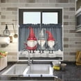 thumbnail image 6 of GZHJMY Christmas Gnomes Half Window Tier Curtains 36 Inch Blackout Thermal Insulating Kitchen Linen Tier Curtains for Kitchen,Bathroom,Cafe, 6 of 7