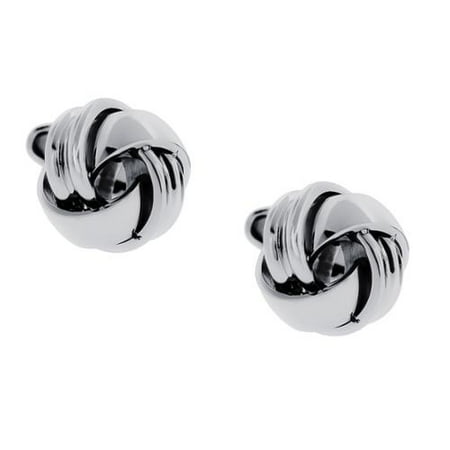 B.I.G. Jewelry Co. Stainless Steel Men's Knot Design Cuff Links