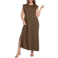 thumbnail image 2 of Cueply Women's Plus Size Maxi Dresses Casual Split Long Sleeveless Dress for Women with Pockets, 2 of 7