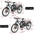 thumbnail image 7 of EASYG 26" Adult Mountain Tricycle,7 Speed Three Wheel Bike,Exercise Mountain Cruise Bike with Large Size Basket for Adult Recreation, Shopping, Exercise, Load Capacity 420 lbs, 7 of 7