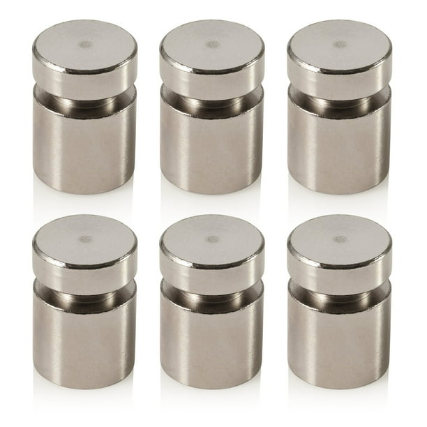 Quartet Glass Board Mounting Hardware Polished Silver Set of 6